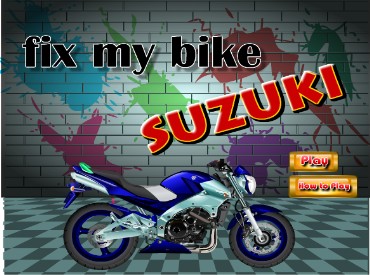Флеш игра Собери мотоцикл Сузуки