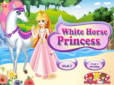 Флеш игра Принцесса и белая лошадь