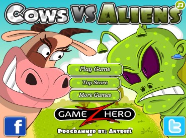 Флеш игра Cows vs Aliens