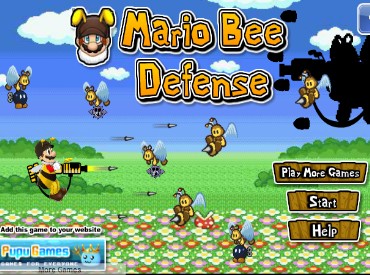 Флеш игра Оборона Марио от пчел