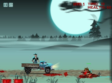 Флеш игра Отстрел зомби с грузовика
