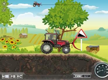 Флеш игра Мощный трактор 2