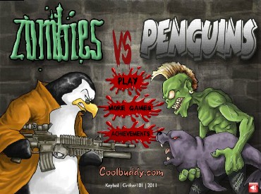 Флеш игра Зомби против пингвинов