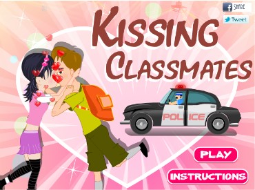 Флеш игра Поцелуй одноклассников