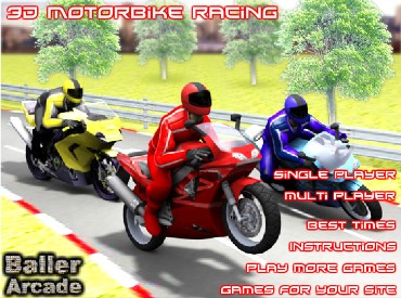 Флеш игра 3D Motorbike Racing